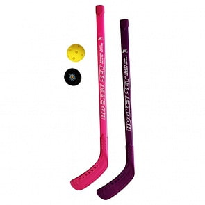 Хоккейный набор: 2 клюшки, шайба, мячик (1Toy, Т19327)