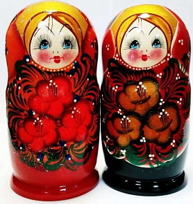 Матрешка 5 в 1 средняя - Цветы, эскиз 11, цветочный узор (Матрешка, М05140311)