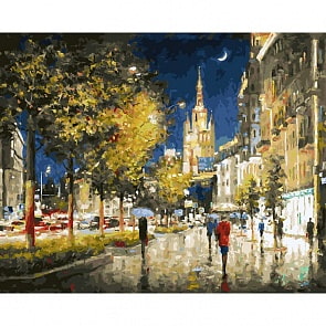 Раскраски по номерам. Вечерний свет Садового кольца (Белоснежка, 227-AB)