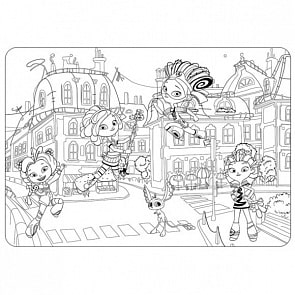 Коврик-раскраска маленький - Сказочный патруль, размер 48 х 33,5 см (ЯиГрушка, 12278)