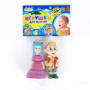 Набор для купания – Буратино и Мальвина, в сетке (Играем вместе, 147Rsim)