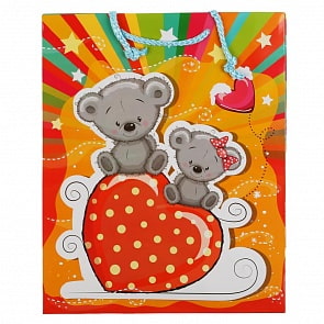 Пакет подарочный – Мишка, глянцевый  (Играем вместе, CLRBG-BEAR2-02)