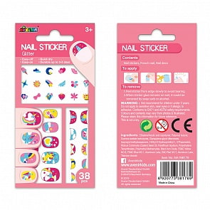 Блестящие наклейки на ногти: единороги (Avenir, NA198176)