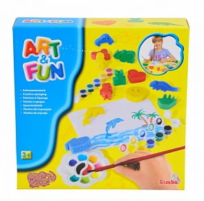 Набор для рисования : краски, губки, кисточка, листы (Simba, 6331441)