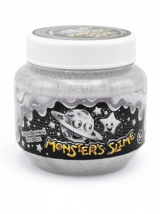 Слайм Monster's Slime классический большой, 250 мл, серебряный космос 