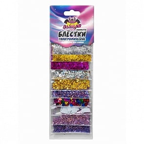 Наполнение для слайма ТМ Slimer - Глиттеры голографические блестки конфетти, 10 штук (Волшебный мир, SSS30-53)