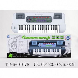 Синтезатор 220v/на батарейках с микрофоном, 37 клавиш (Tongde, T196-D1078sim)