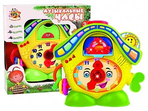 Интерактивная развивающая игрушка Часы. Уроки тётушки Совы с эффектом звука и света (S+S Toys, 1039599)