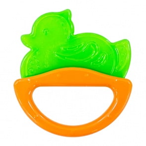 Погремушка с эластичным прорезывателем Canpol Уточка, зеленый, 0+ (Canpol, CAN-13/107)