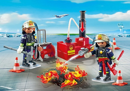 Игровой набор - Городской Аэропорт: Операция по тушению пожара с водяным насосом 