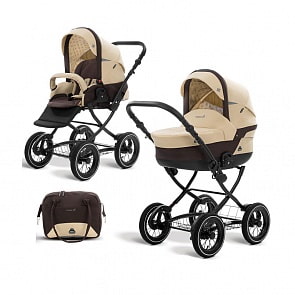 Коляска детская 2 в 1 - Polaris Classic, молочный/коричневый (Noordi, 382654/CL)