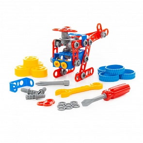 Конструктор - Изобретатель, 91 элемент, в коробке (Полесье, П-72986)