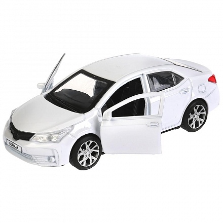 Инерционная металлическая машина - Toyota Corolla, белый, 12 см, открываются двери 