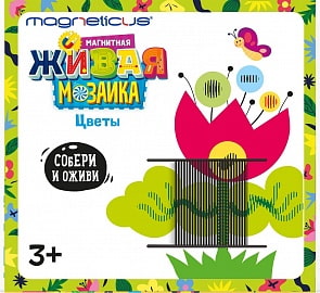 Анимированная магнитная мозаика - Цветы (Magneticus, MK-003)
