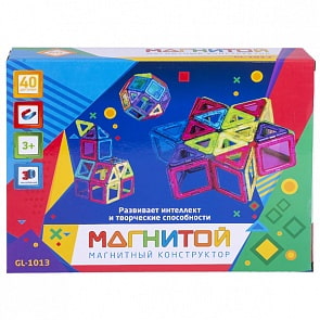 Конструктор магнитный – Звезда, 40 деталей (Магнитой, GL-1013)