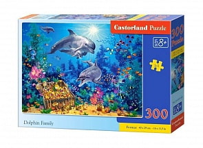 Пазлы Castorland - Семья Дельфинов, 300 элементов (Castorland, B-030149)