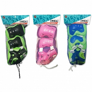 Комплект защиты для коленей, локтей и запястий, размер S, в сетке, 3 цвета (Next, PRSET(AT)-MIX-Ssim)