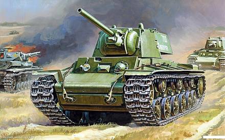 Модель сборная - Советский танк КВ 