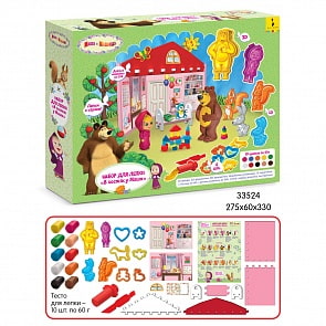 Набор для лепки ТМ Маша и Медведь - В гостях у Маши (Росмэн, 33524)