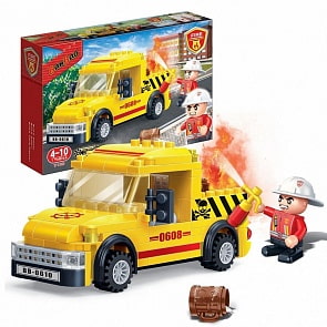 Конструктор  - Пожарная машина, 105 деталей (Banbao,  7108)
