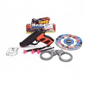 Набор - Супер полиция: пистолет, присоски, наручники, аксессуары (B1866448)