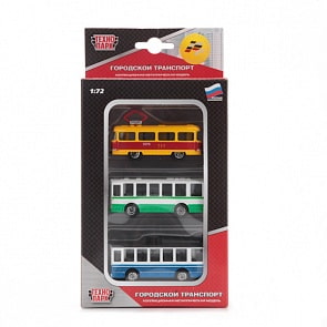 Набор из 3х машин «Городской транспорт» (Технопарк, sb-14-10)