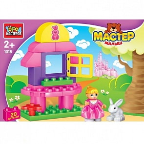 Конструктор – Большие кубики: девочка с кроликом, 20 деталей (Город Мастеров, LL-1018-Rsim)