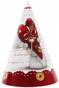 Колпак - Me To You, red, 8 штук (Amscan, 1501-2646)