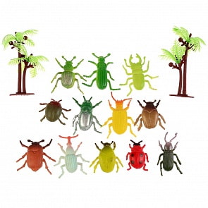 Игрушки из пластизоля – Жуки, 12 видов (Играем Вместе, 837J)