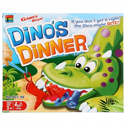 Игра настольная - Обед динозавра, с аксессуарами 