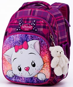 Ранец Winner One 7001 с брелоком мишка (Winner, 7001)