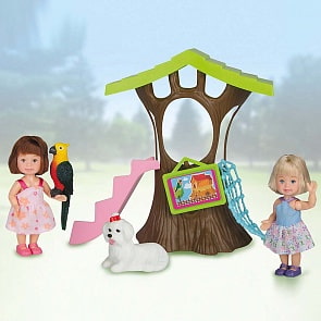 Игровой набор - Paula. Домик в лесу, с цветным попугаем (Paula collection, MC23081a)