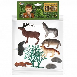 Набор из 6-и фигурок животных и птиц с аксессуарами (Играем Вместе, P0404/10A)