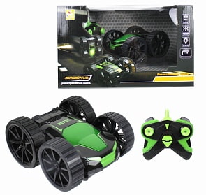 Трюковая машина-перевертыш на р/у - Драйв, 12 см, 2,4 ГГц, 4 канала, вращение на 360 градусов, АКБ 3,7V380mAh, свет (1Toy, Т13790)