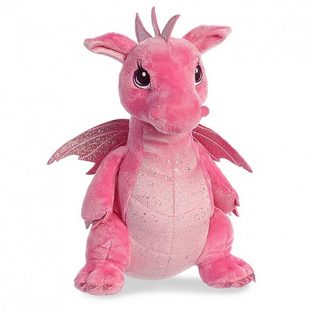 Мягкая игрушка – Дракон, розовый, 30 см 