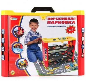 Портативная парковка 4 уровня, в чемодане (Играем вместе, SL13284-Rsim)