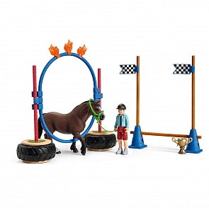 Игровая фигурка – Спортивные бега с участием пони (Schleich, 42482) Игровая фигурка – Спортивные бега с участием пони (Schleich, 42482)