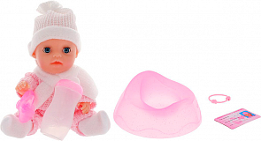 Милый пупсик, пьет, писает, закрывает глазки, вязаная одежда, 20 см (Карапуз, Y20DP-BB-KN-RUsim)