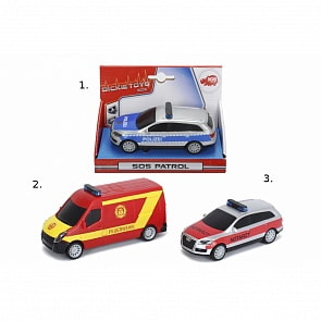 Машинки серии SOS, фрикционные, 14 см. (Dickie, 3712005)