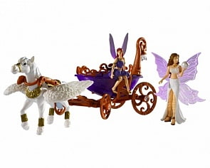 Игровой набор – Лошадка с каретой и двумя фигурками фей, со световыми эффектами (Simba, 4418530)