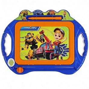 Магнитная доска для рисования Турбозавры черно-белая (Играем вместе, B247-H27006-TZ)