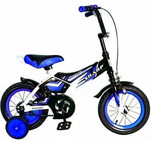 Велосипед 2-х колесный BA Sharp со светящимися колесами, цвет синий, диаметр колес 12 дюйм, 1 скорость  (А.В.Т.Спорт, KG1210_синий)
