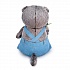 Мягкая игрушка - Кот Басик в голубом комбинезоне с розочкой, 25 см  - миниатюра №2