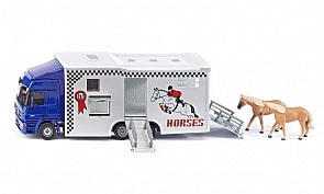 Грузовик Mercedes-Benz Actros - Перевозчик для лошадей (Siku, 1942k)