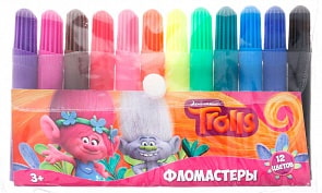 Фломастеры Тролли 12 цветов, в сумочке (CENTRUM, 87588)