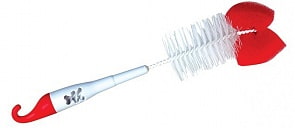 Щетка-ёршик для мытья детских бутылочек и сосок на крючке (Nuby, ID5503)