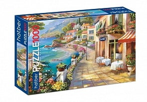 Пазл Premium 1000 элементов – Кафе на набережной (Hatber, 1000ПЗ2-18733)