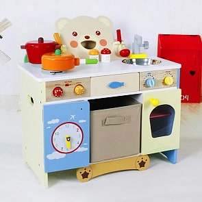Кухня деревянная - Тэдди, с аксессуарами (Lanaland, W10C146)