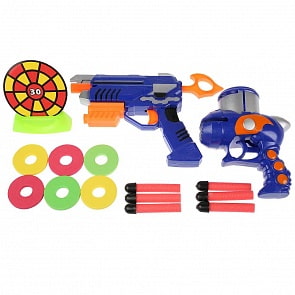 Бластер-тир с мягкими пулями, дисками и мишенью (Играем вместе, B630505-R1)