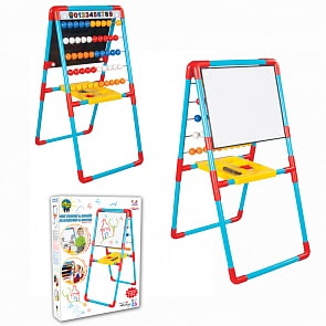 Доска для рисования двухсторонняя со счетами и пеналом (Pilsan, 3407plsn)